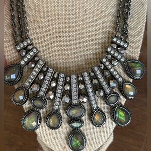 Elegant Green iridescent Gemstone Necklace rare